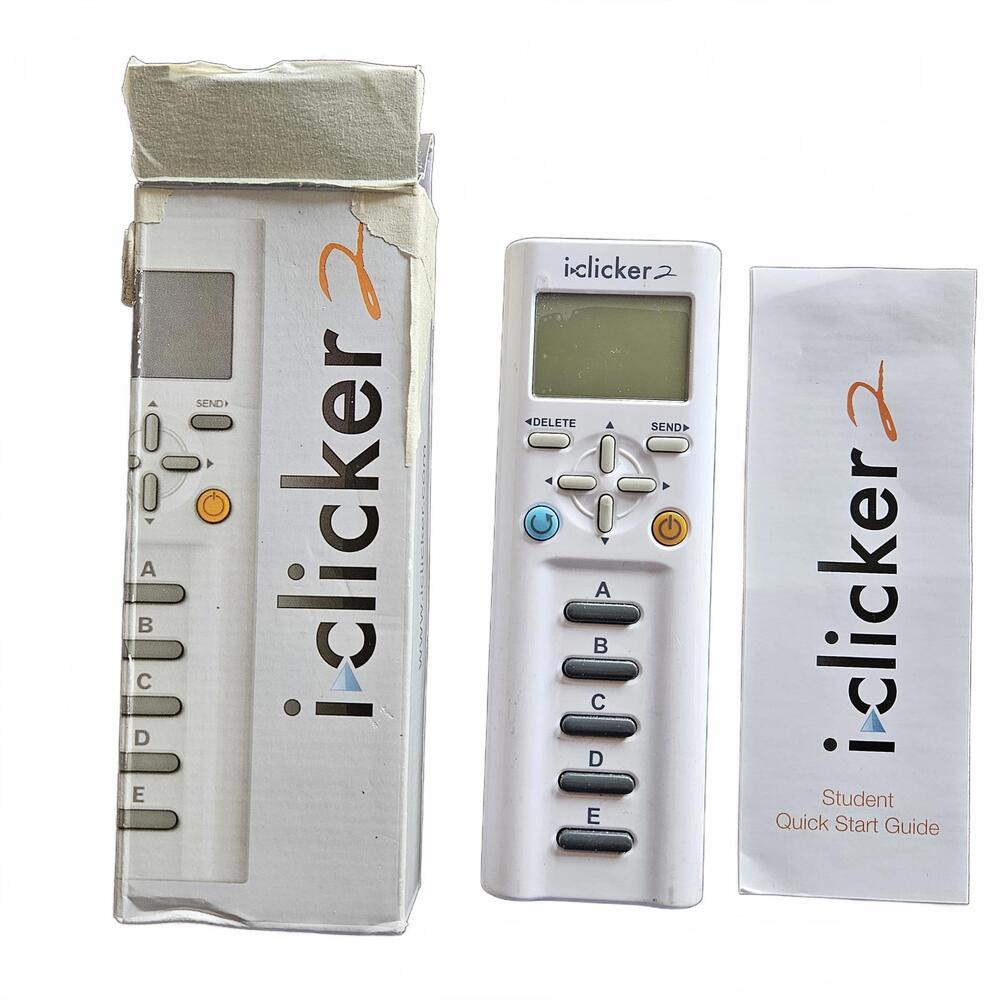 iClicker 2 Student Remote Response System with Box and Guide